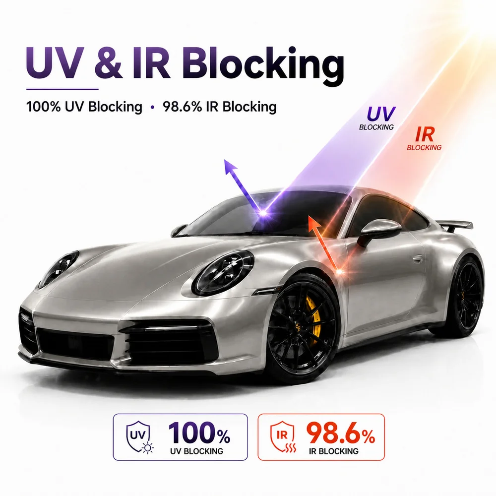 TPU Liquid Metallic Titanium Silver Color PPF Film For Car