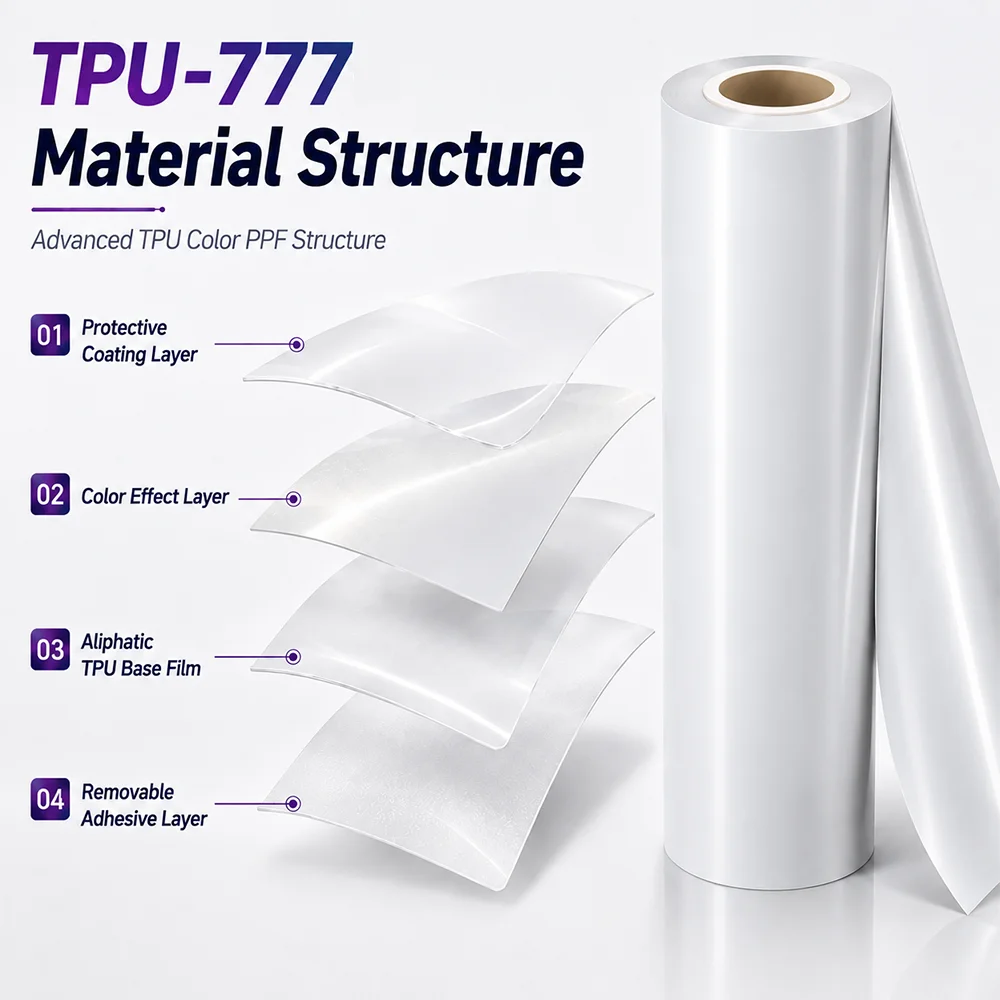 TPU Luminous Green(Glow in The Dark) Color PPF Film For Car