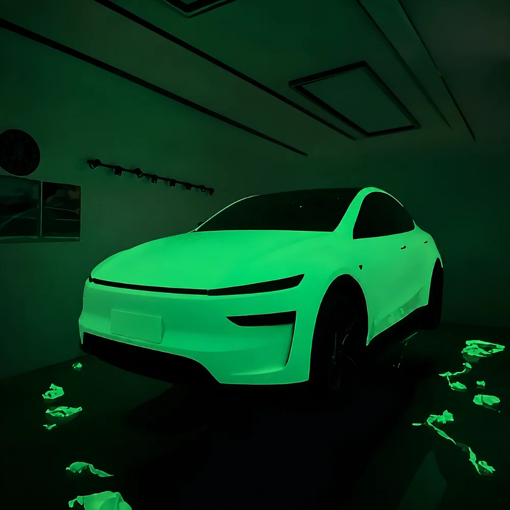 TPU Luminous Green(Glow in The Dark) Color PPF-scene application-1