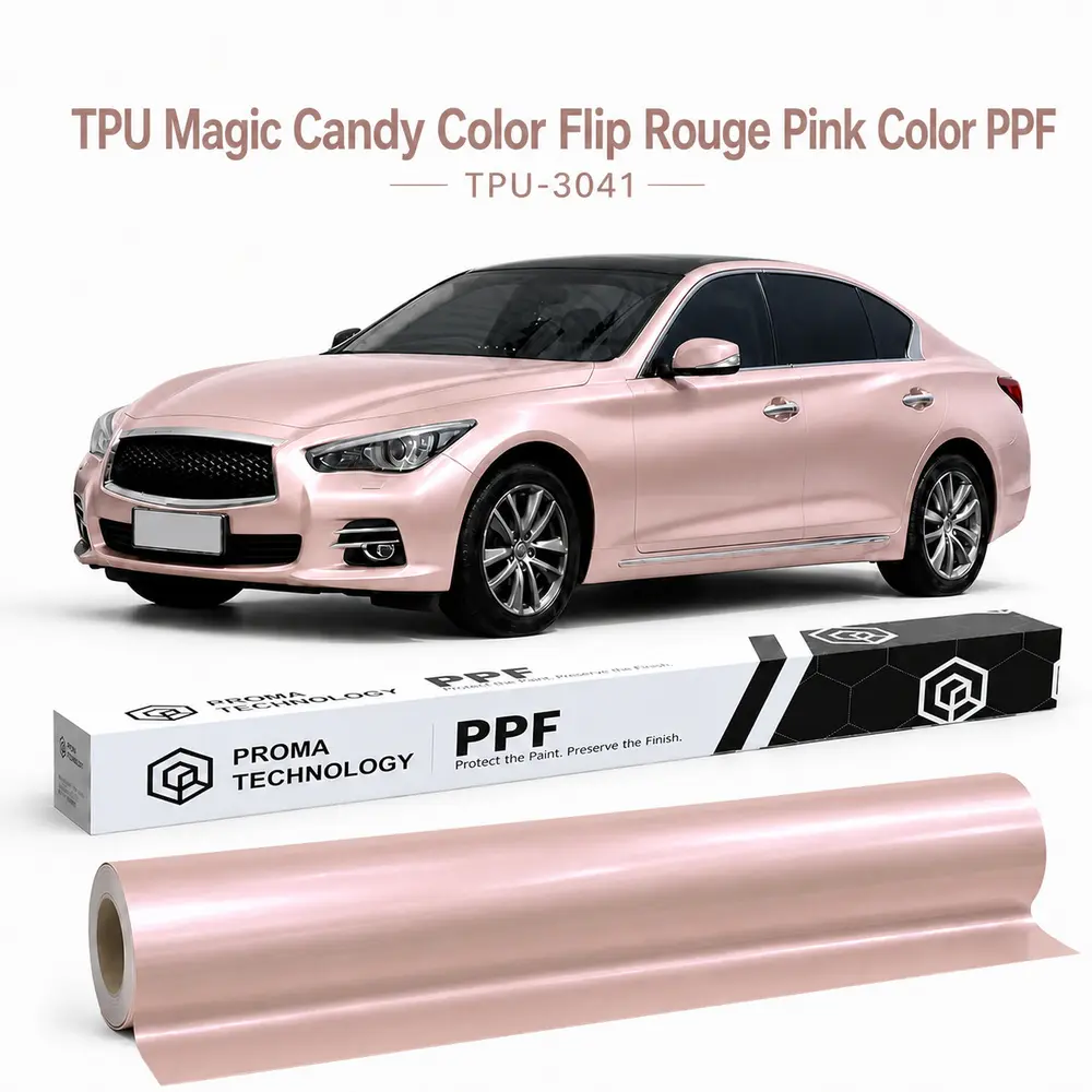 TPU Magic Candy Color Flip Rouge Pink Color PPF-Main image