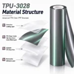 TPU Magic Candy Flip Grey Green Color PPF Film For Car