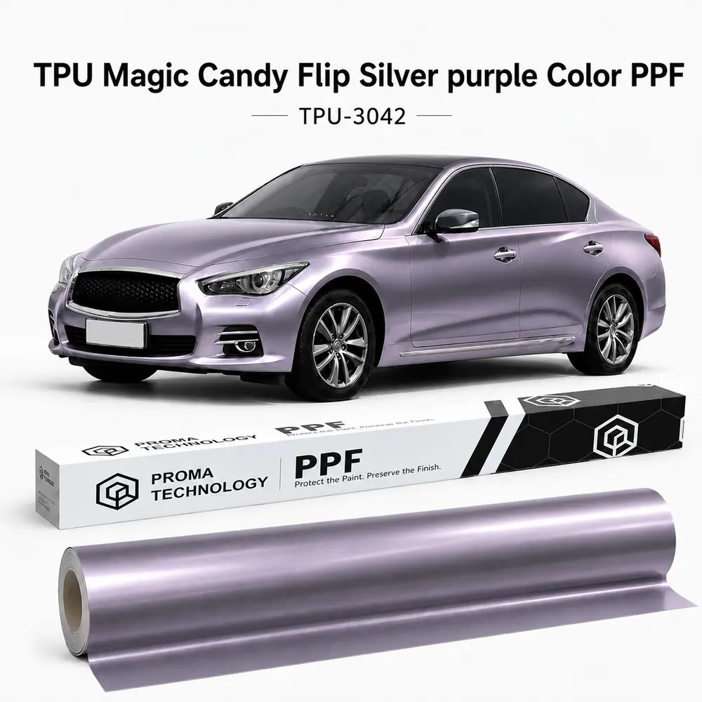 TPU Magic Candy Flip Silver purple Color PPF-Main image