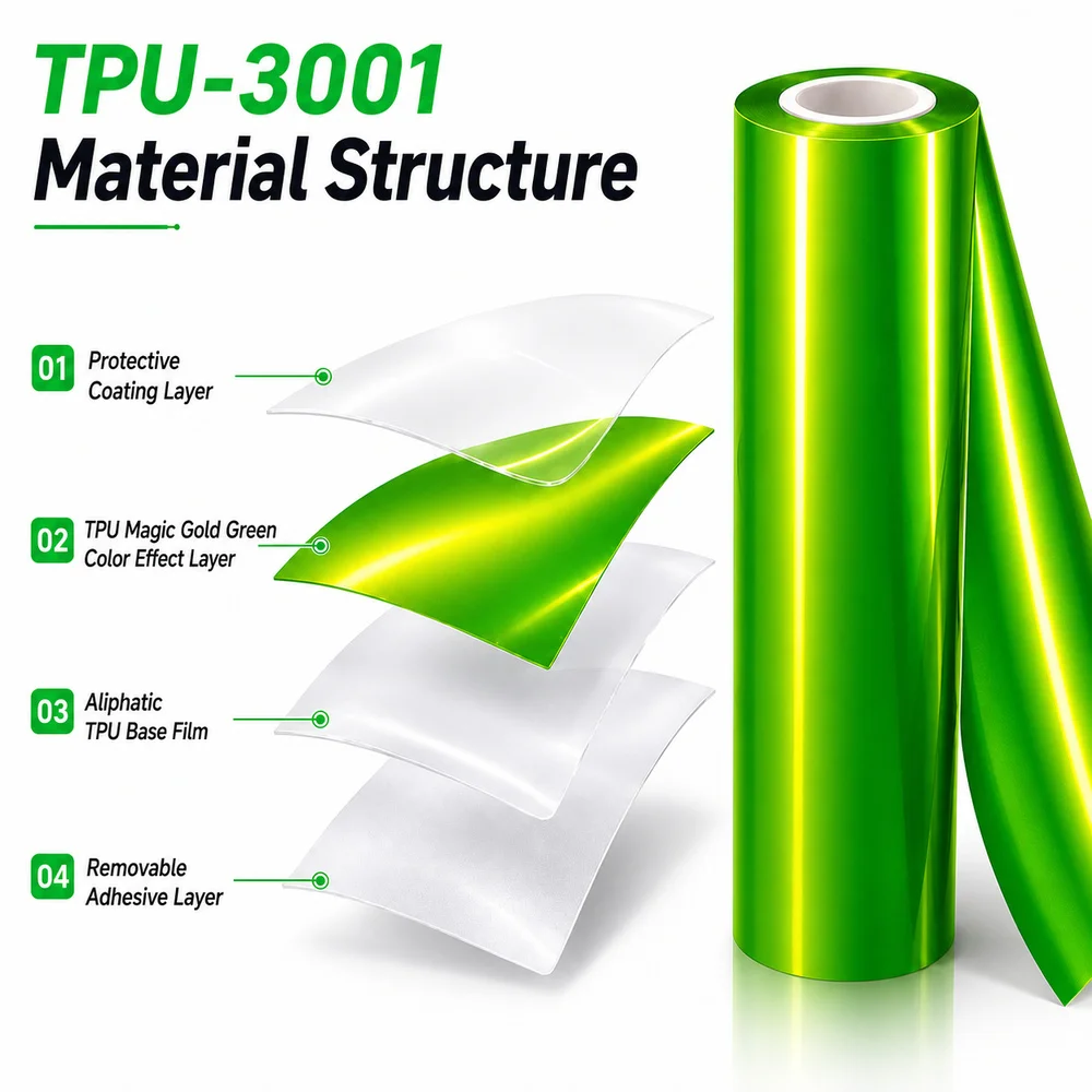 TPU Magic Gold Green Color PPF
