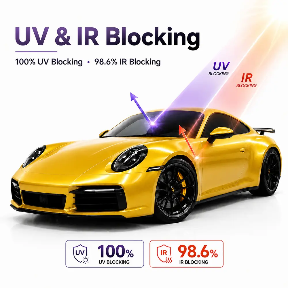 TPU Maple Leaf Yellow Color PPF Self-adhesive Car Protection Film