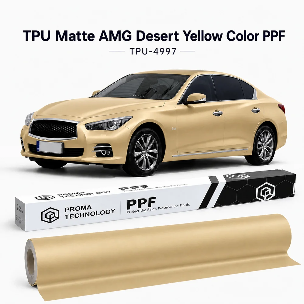 TPU Matte AMG Desert Yellow Color PPF-Main image