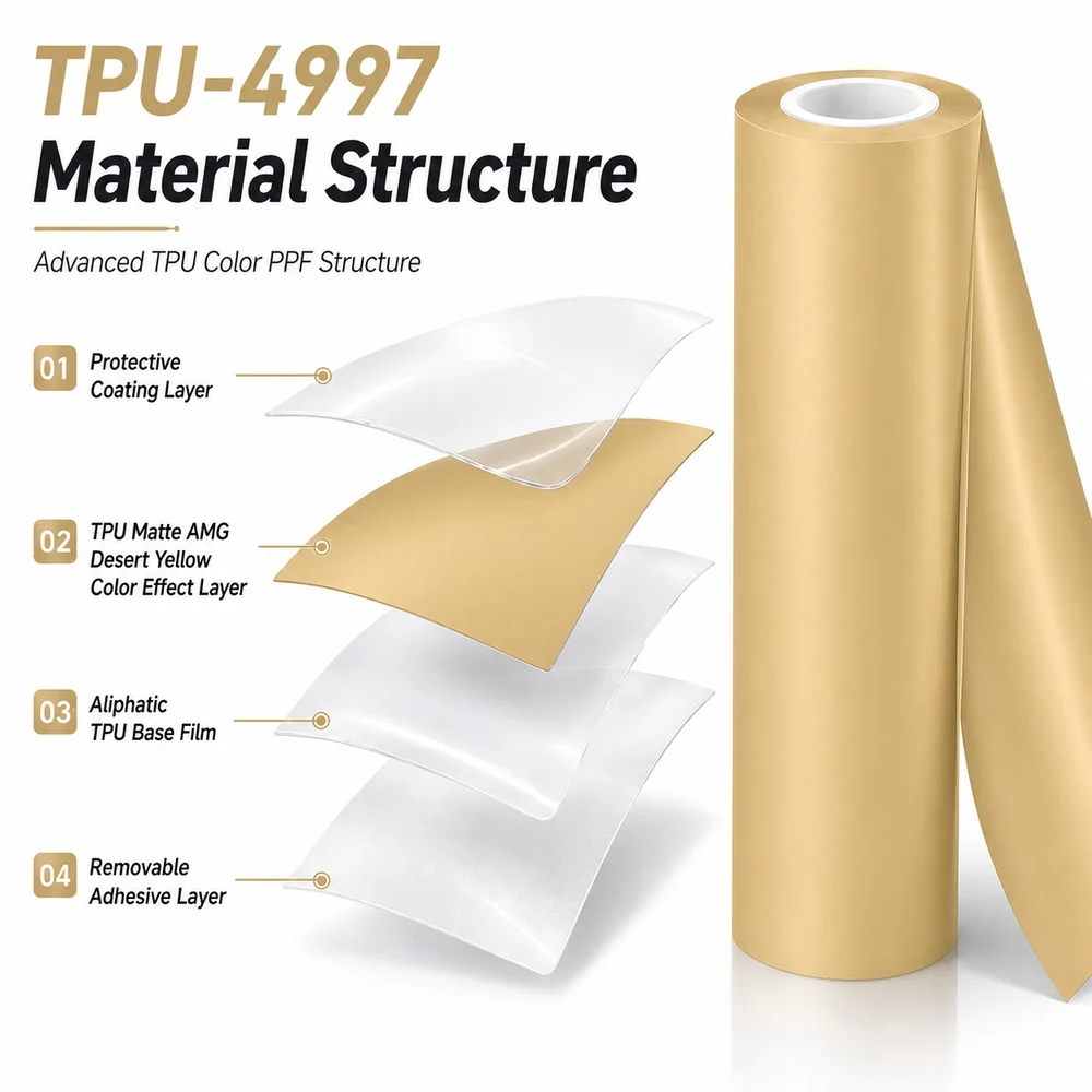 TPU Matte AMG Desert Yellow Color PPF