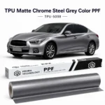 TPU Matte Chrome Steel Grey Color PPF-Main image display