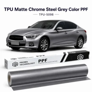 TPU Matte Chrome Steel Grey Color PPF-Main image display
