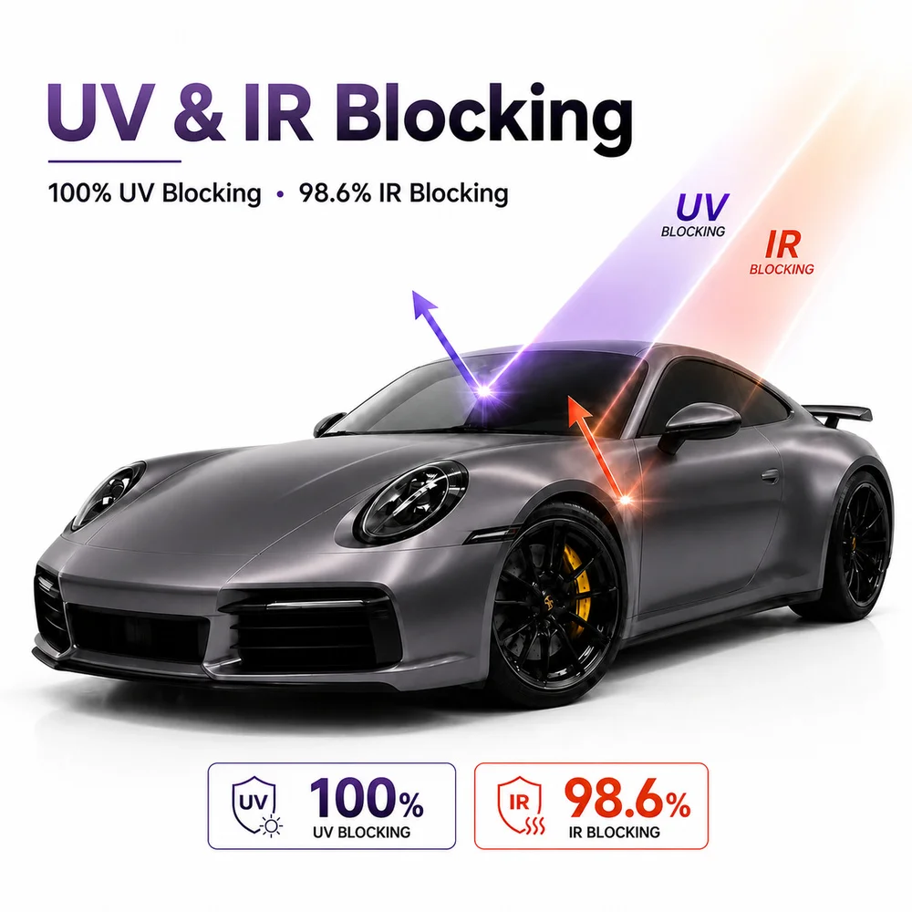 TPU Matte Chrome Steel Grey Color PPF Film For Car