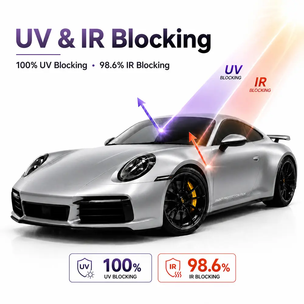 TPU Matte Dark Silver Color PPF Car Paint Protective Film