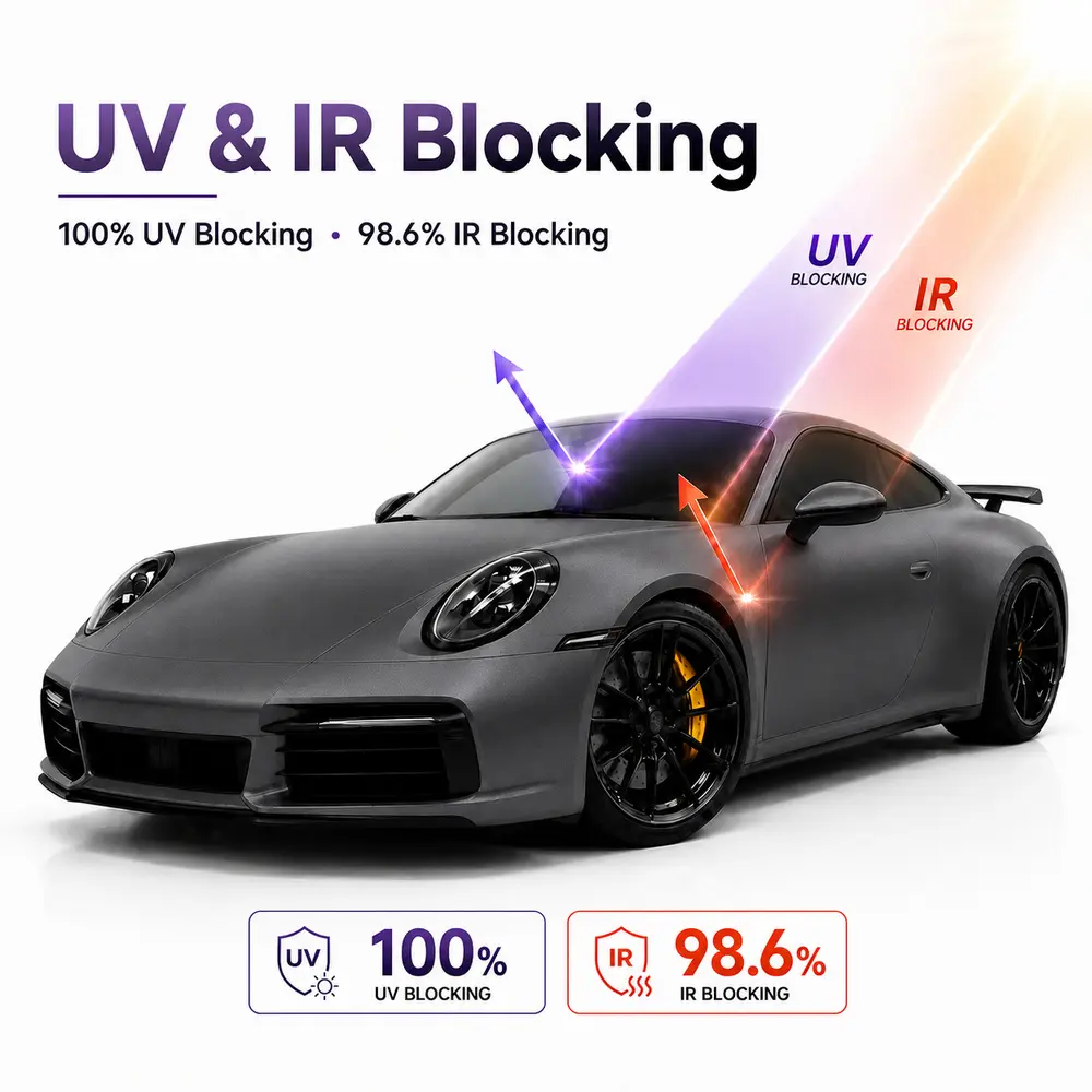 TPU Matte Deep Grey Color PPF Car Protective Film