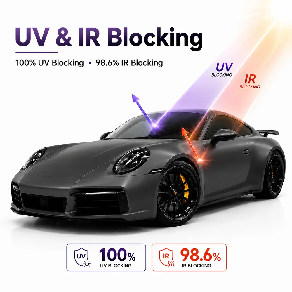 TPU Matte Lead Ink Gray Color PPF Self-adhesive Car Protection Film