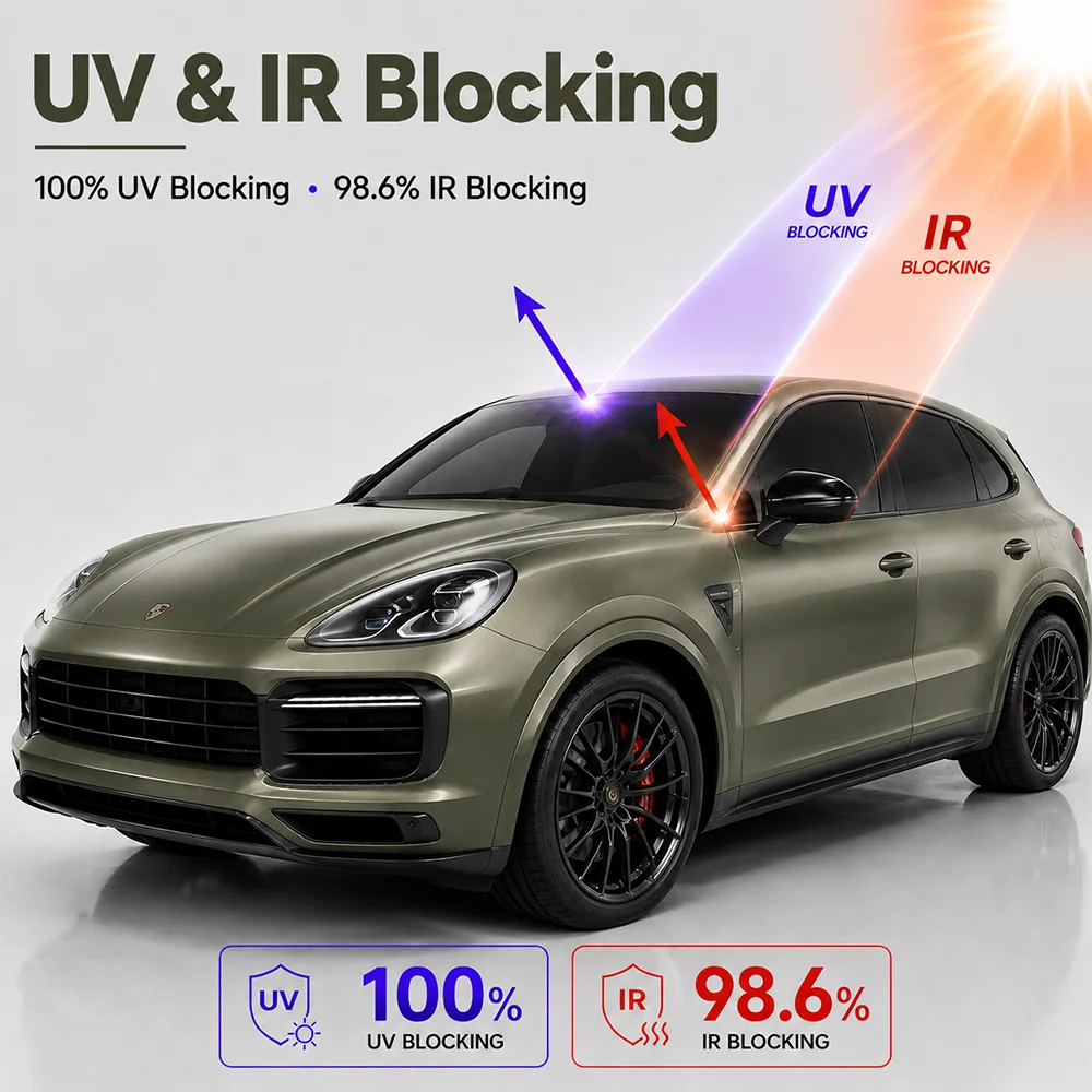 TPU Matte Liquid Combat Green Color PPF Paint Protection Film