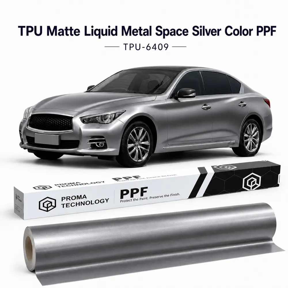 TPU Matte Liquid Metal Space Silver Color PPF-Main image 1