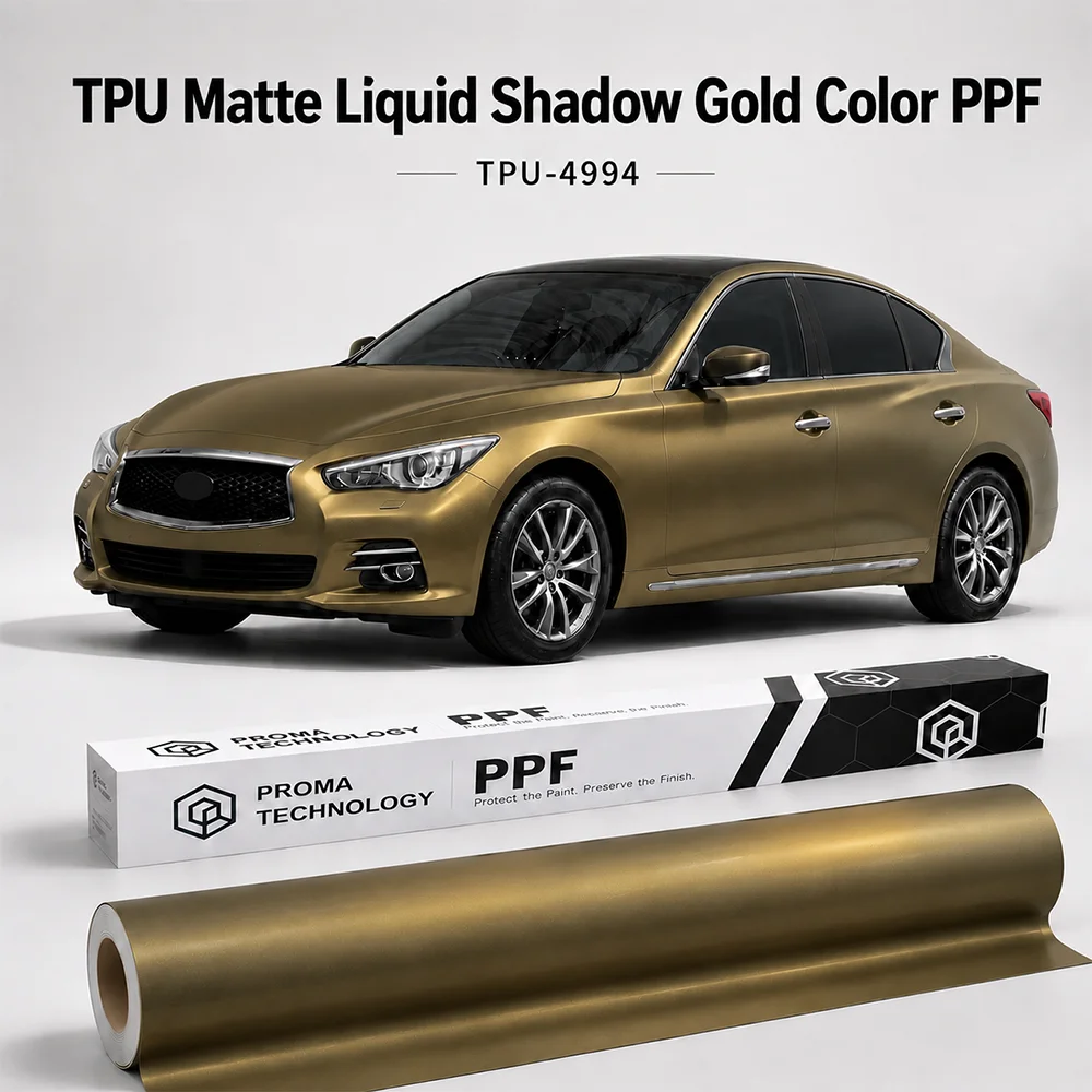 TPU Matte Liquid Shadow Gold Color PPF-Main Image