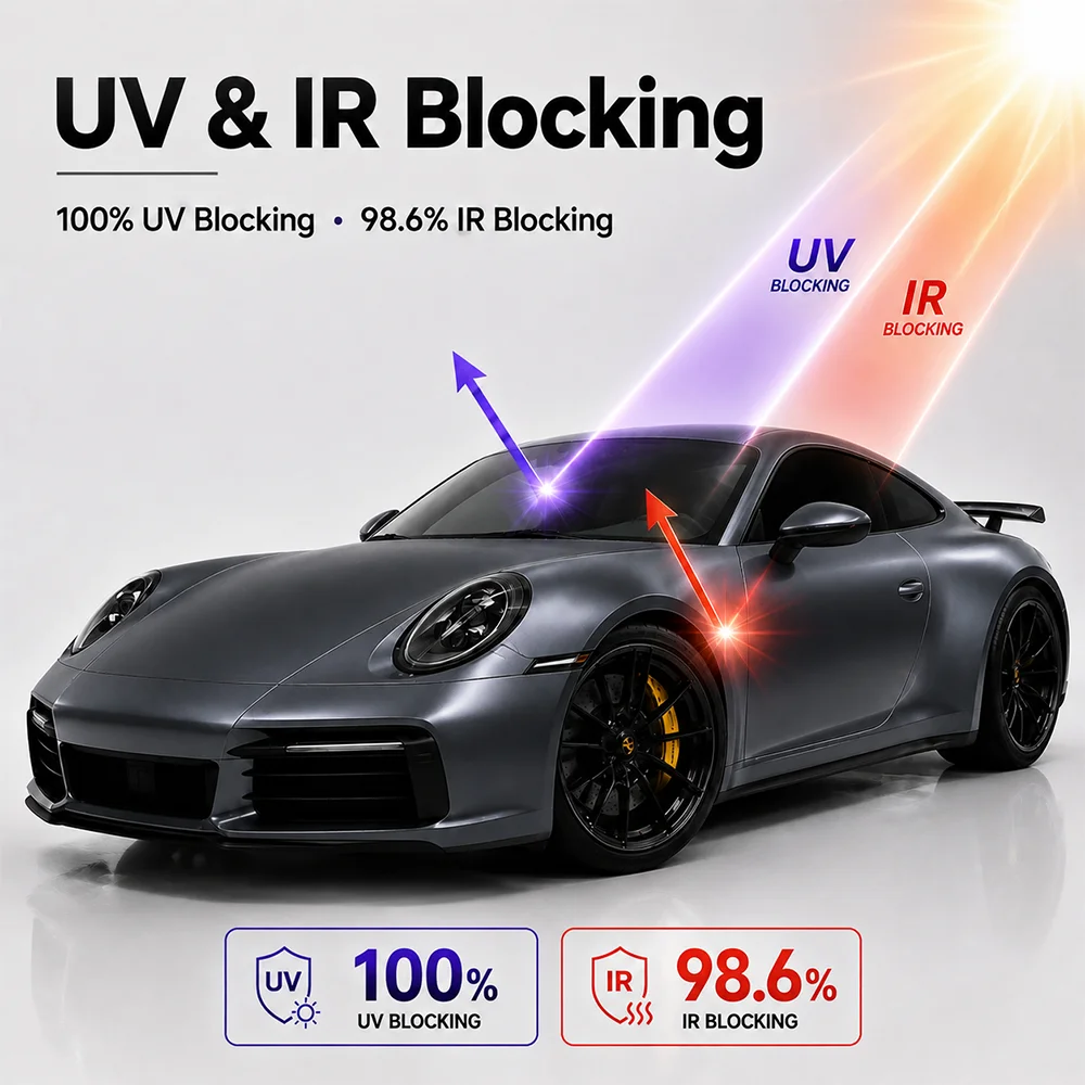 TPU Matte Metal Space Grey Color PPF Self-adhesive Car Protection Film