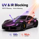 TPU Metallic Amethyst Color PPF Paint Protection Film For Car