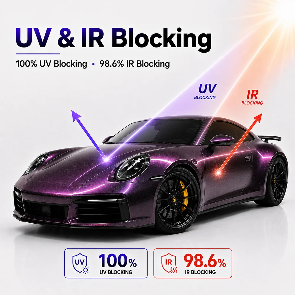 TPU Metallic Amethyst Color PPF Paint Protection Film For Car