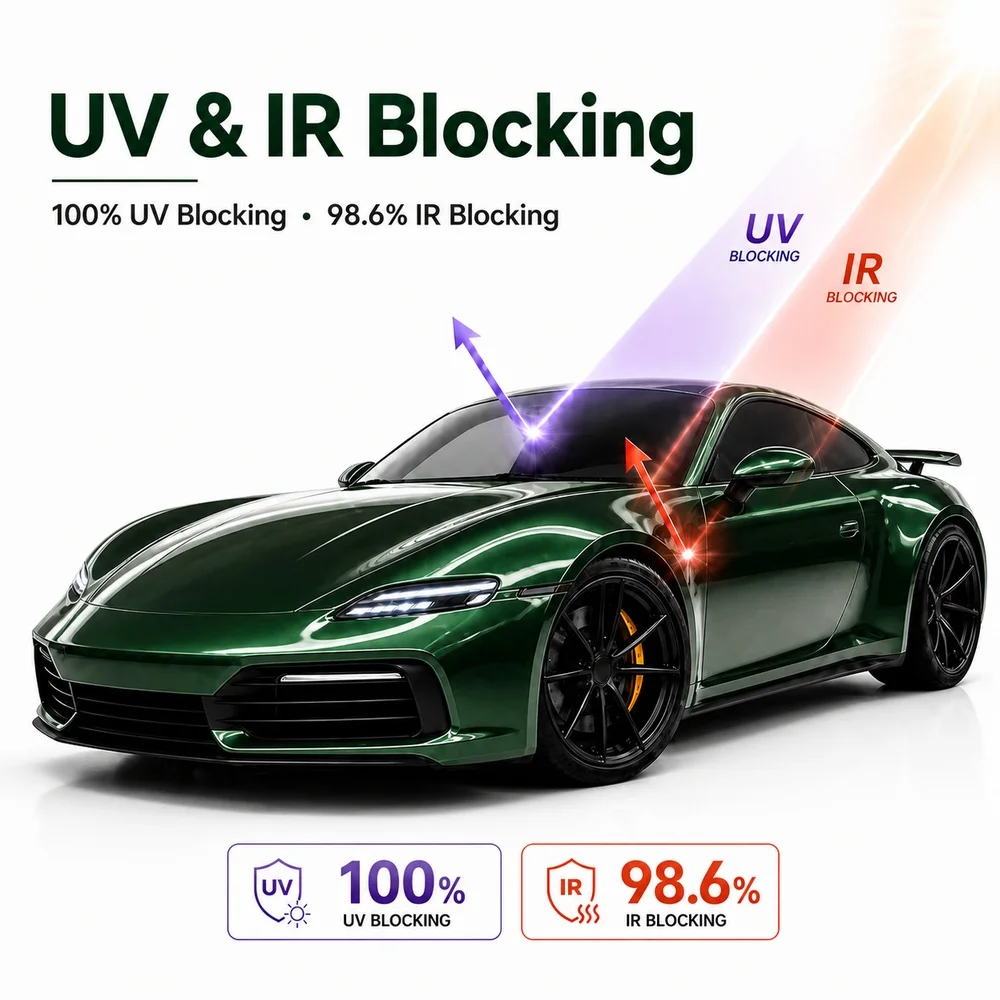 TPU Metallic Dark Green Color PPF Car Paint Protective Film