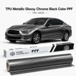 TPU Metallic Glossy Chrome Black Color PPF-Main image
