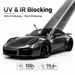 TPU Metallic Glossy Chrome Black Color PPF