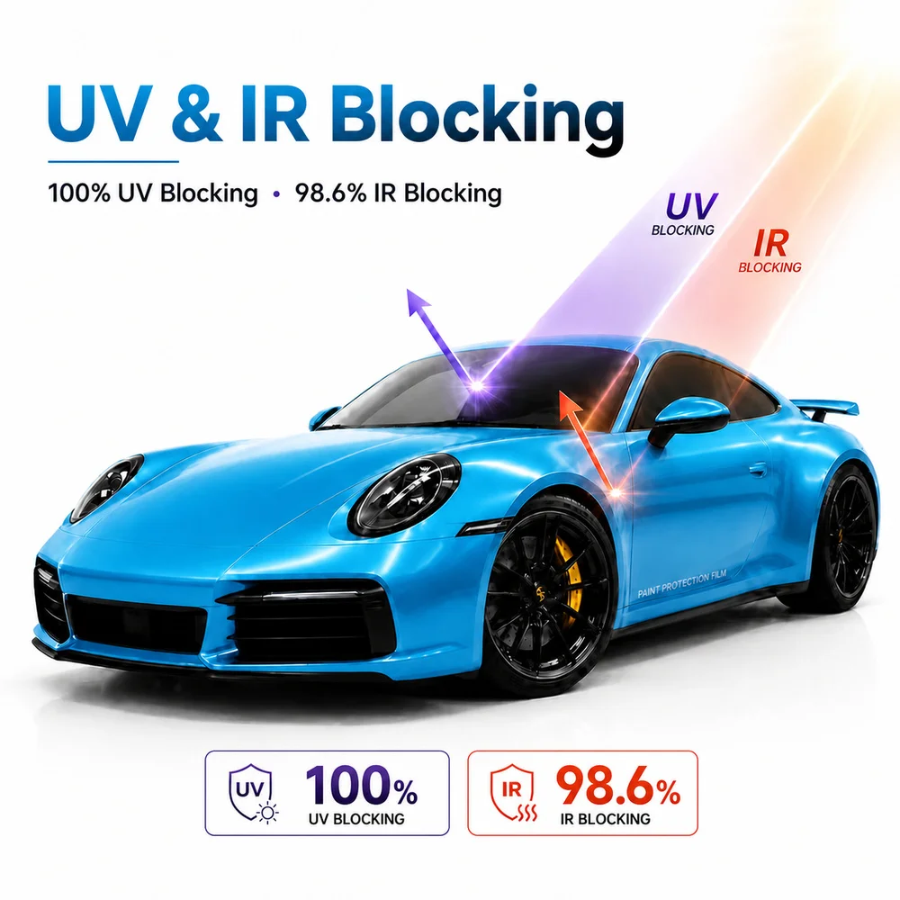 TPU Miami Blue Color PPF Self-adhesive Car Protection Film