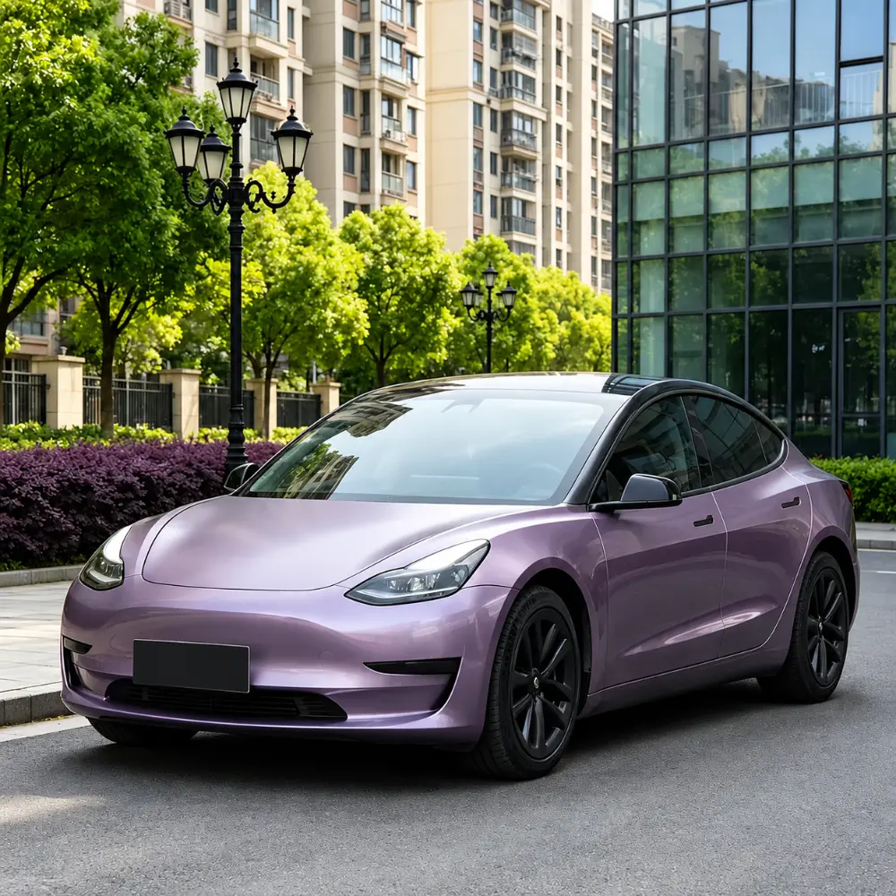 TPU Midsummer Purple Color PPF-scene application