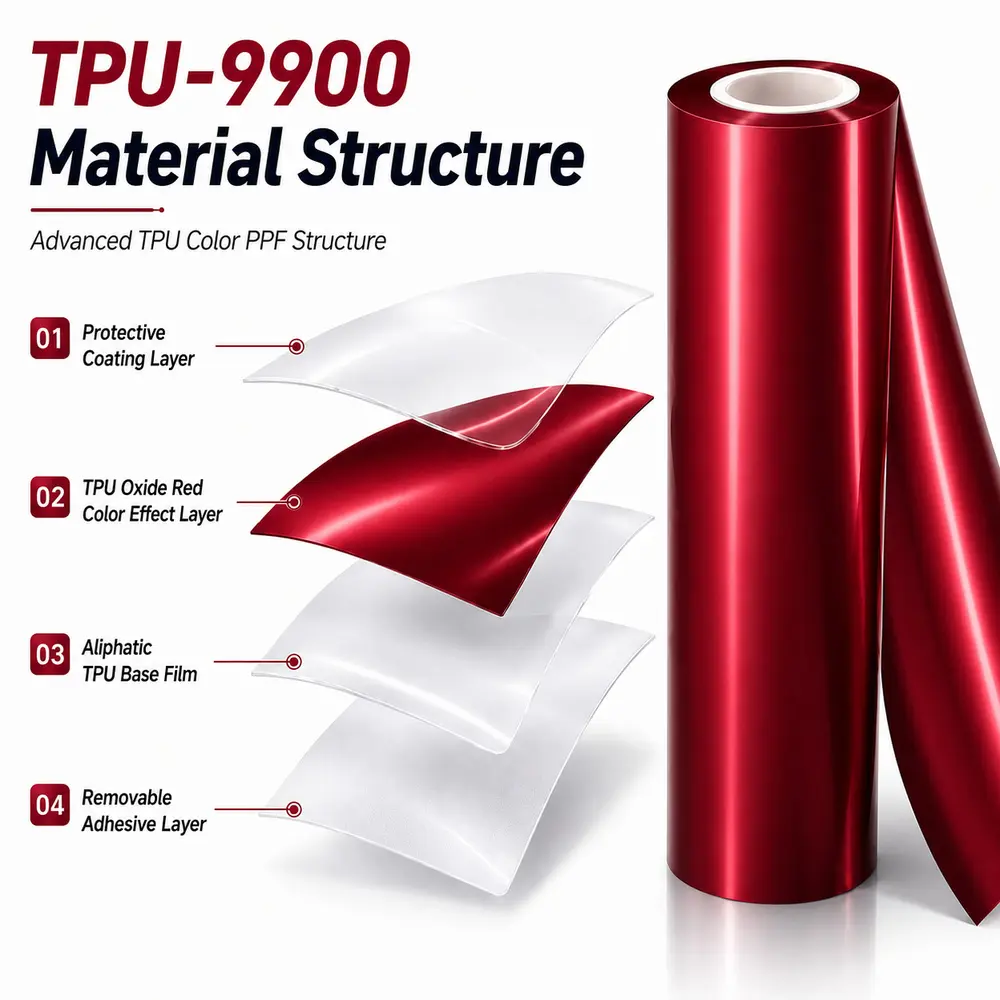 TPU Oxide Red Color PPF