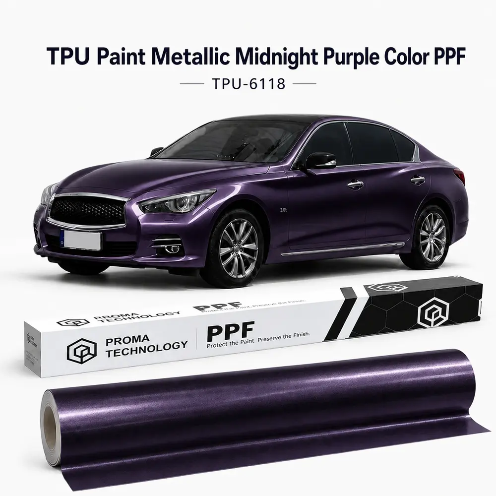 TPU Paint Metallic Midnight Purple Color PPF-Main image