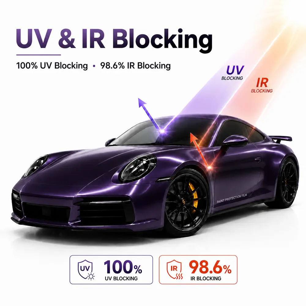 TPU Paint Metallic Midnight Purple Color PPF