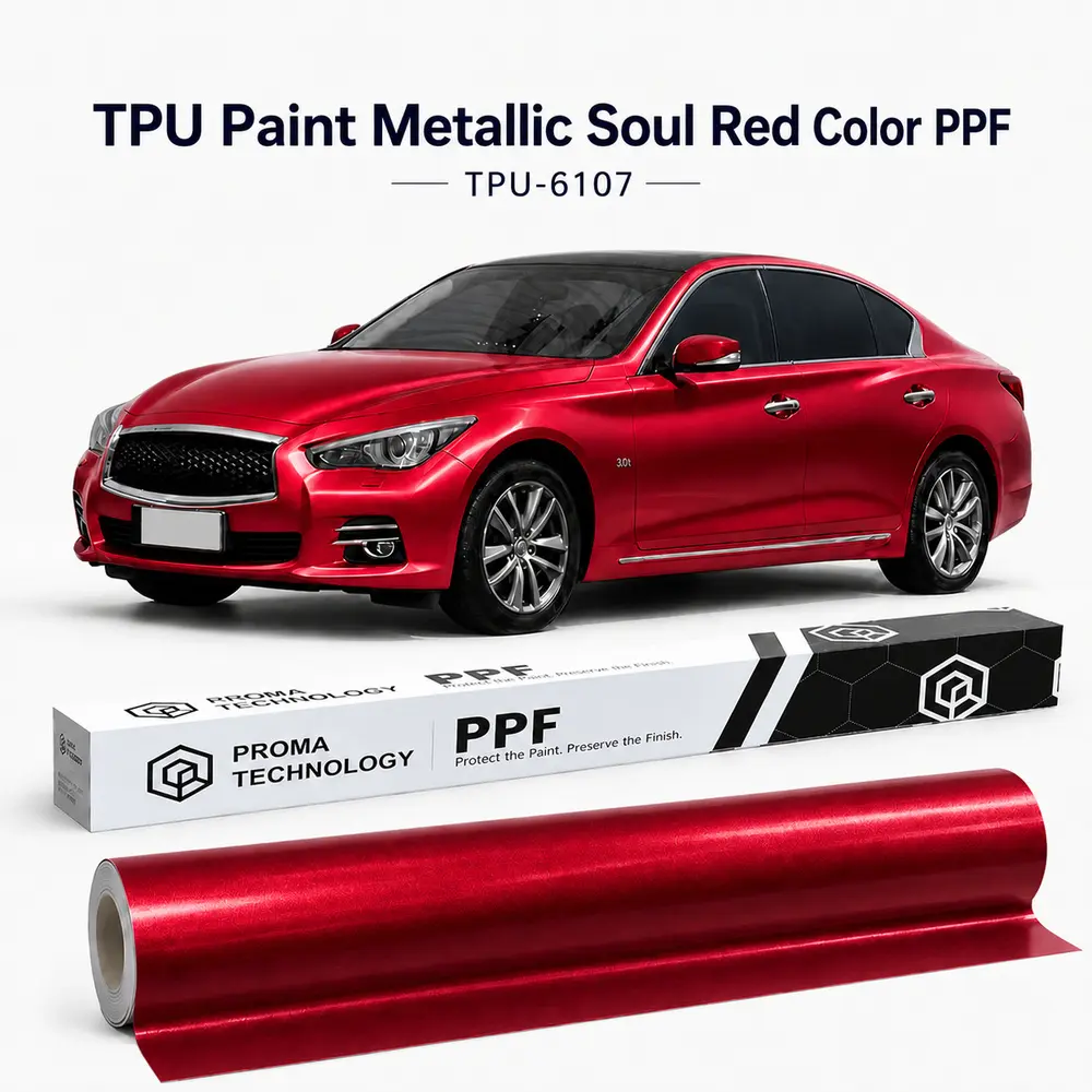 TPU Paint Metallic Soul Red Color PPF-Main image