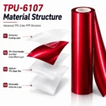 TPU Paint Metallic Soul Red Color PPF Film For Car