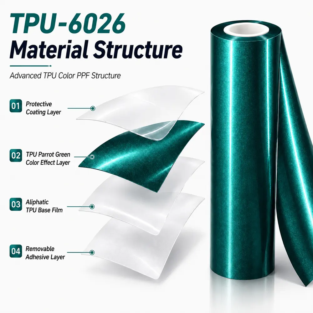 TPU Parrot Green Color PPF