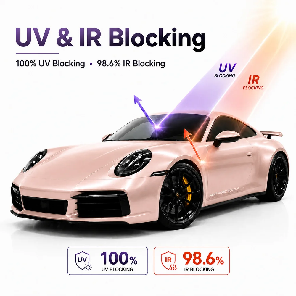 TPU Pearl Pink Color PPF Car Protective Film