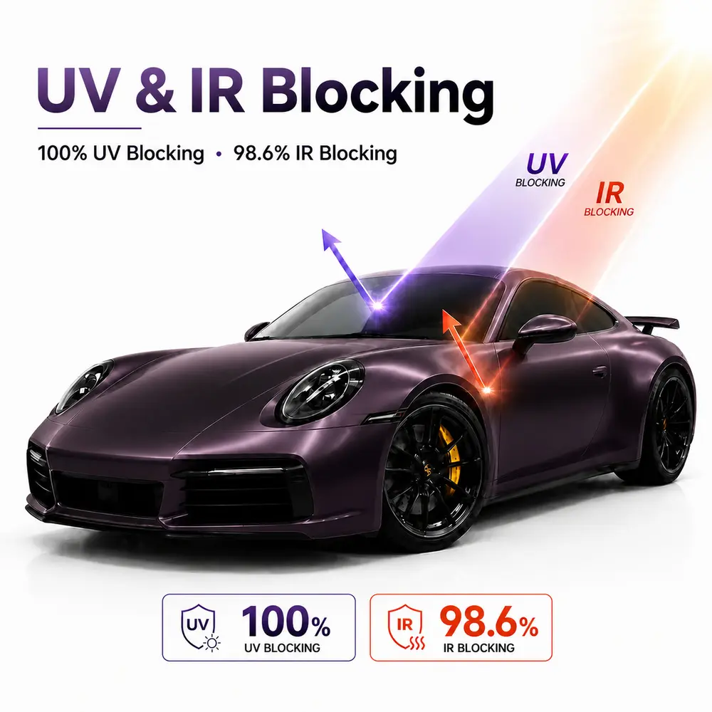 TPU Pinot Noir Purple Color PPF Car Paint Protective Film