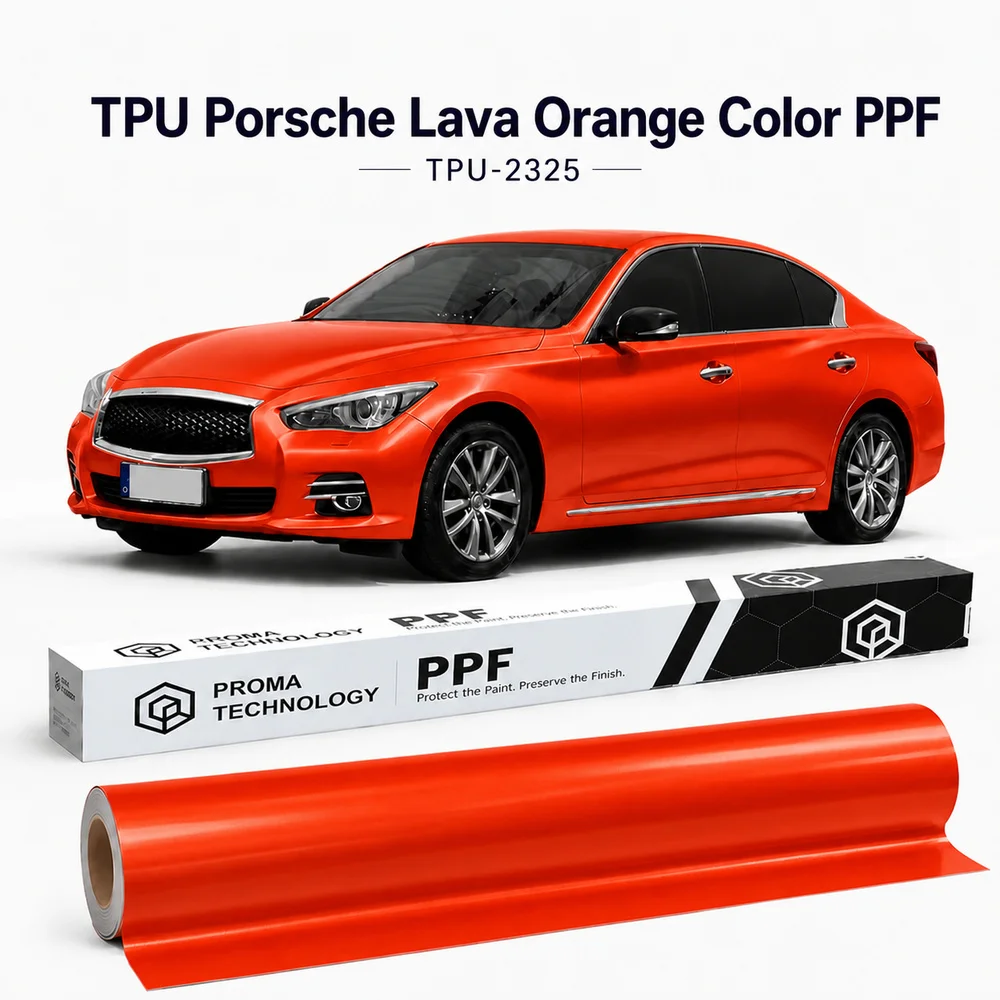 TPU Porsche Lava Orange Color PPF-Main image