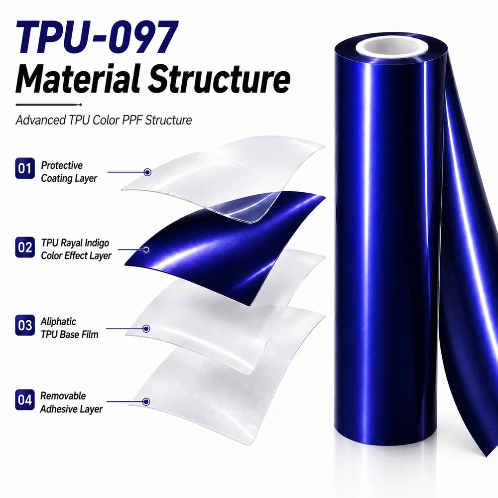 TPU Rayal Indigo Color PPF Self-adhesive Car Protection Film