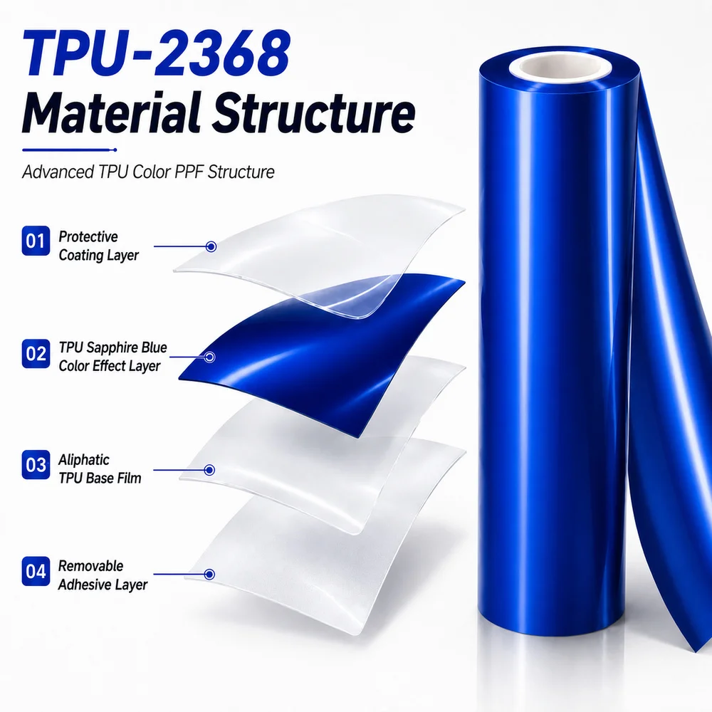TPU Sapphire Blue Color PPF