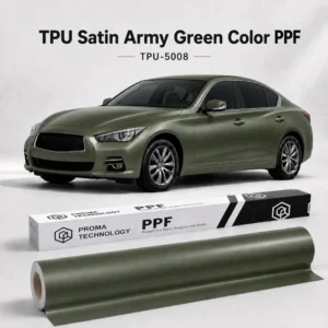 TPU Satin Army Green Color PPF-Main image display