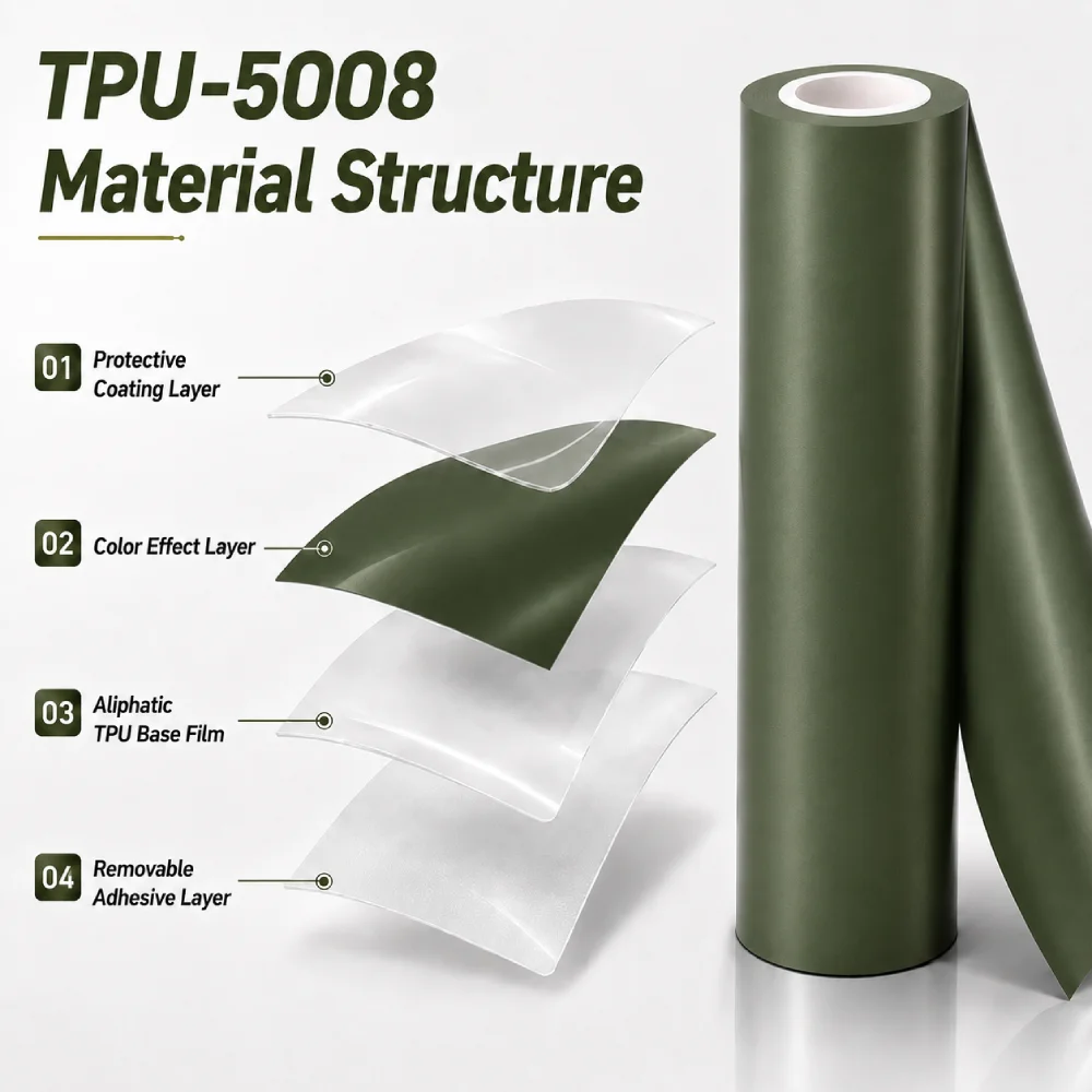 TPU Satin Army Green Color PPF