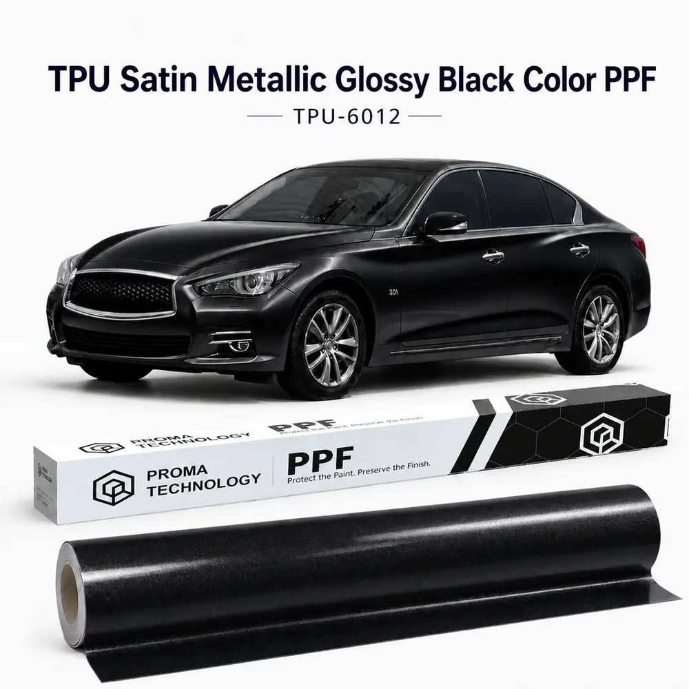 TPU Satin Metallic Glossy Black Color PPF-Main image