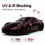 TPU Satin Metallic Glossy Black Rose Color PPF