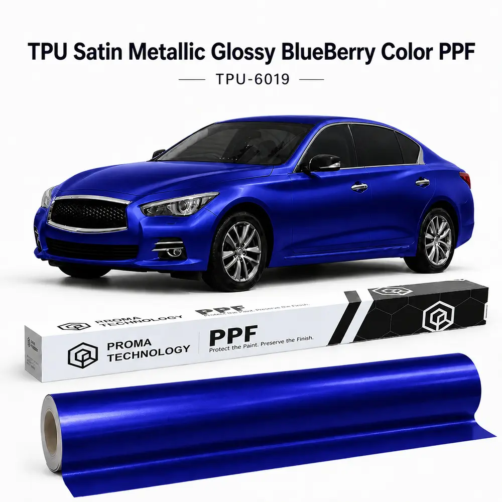 TPU Satin Metallic Glossy BlueBerry Color PPF-0