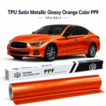 TPU Satin Metallic Glossy Orange Color PPF-Main image
