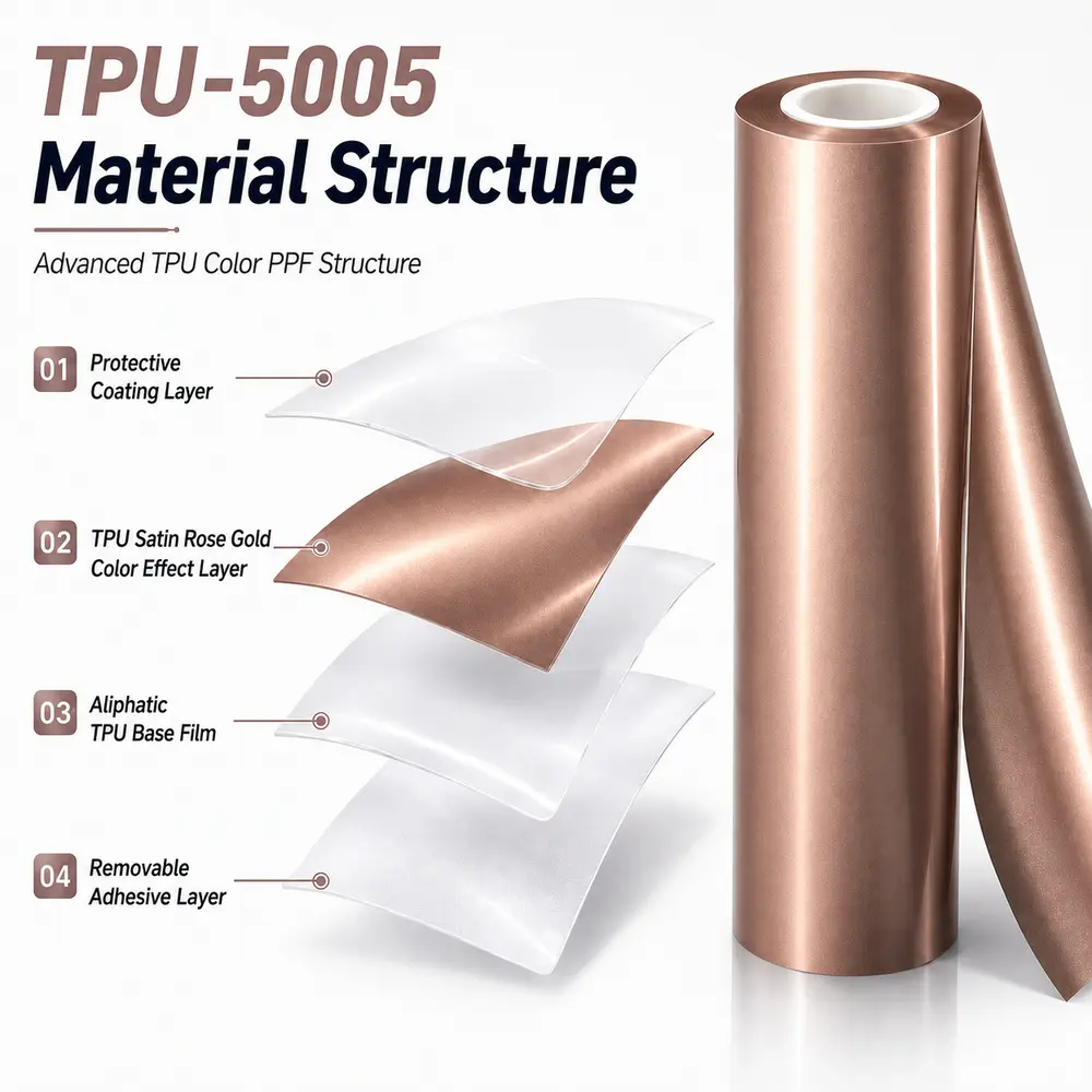TPU Satin Rose Gold Color PPF