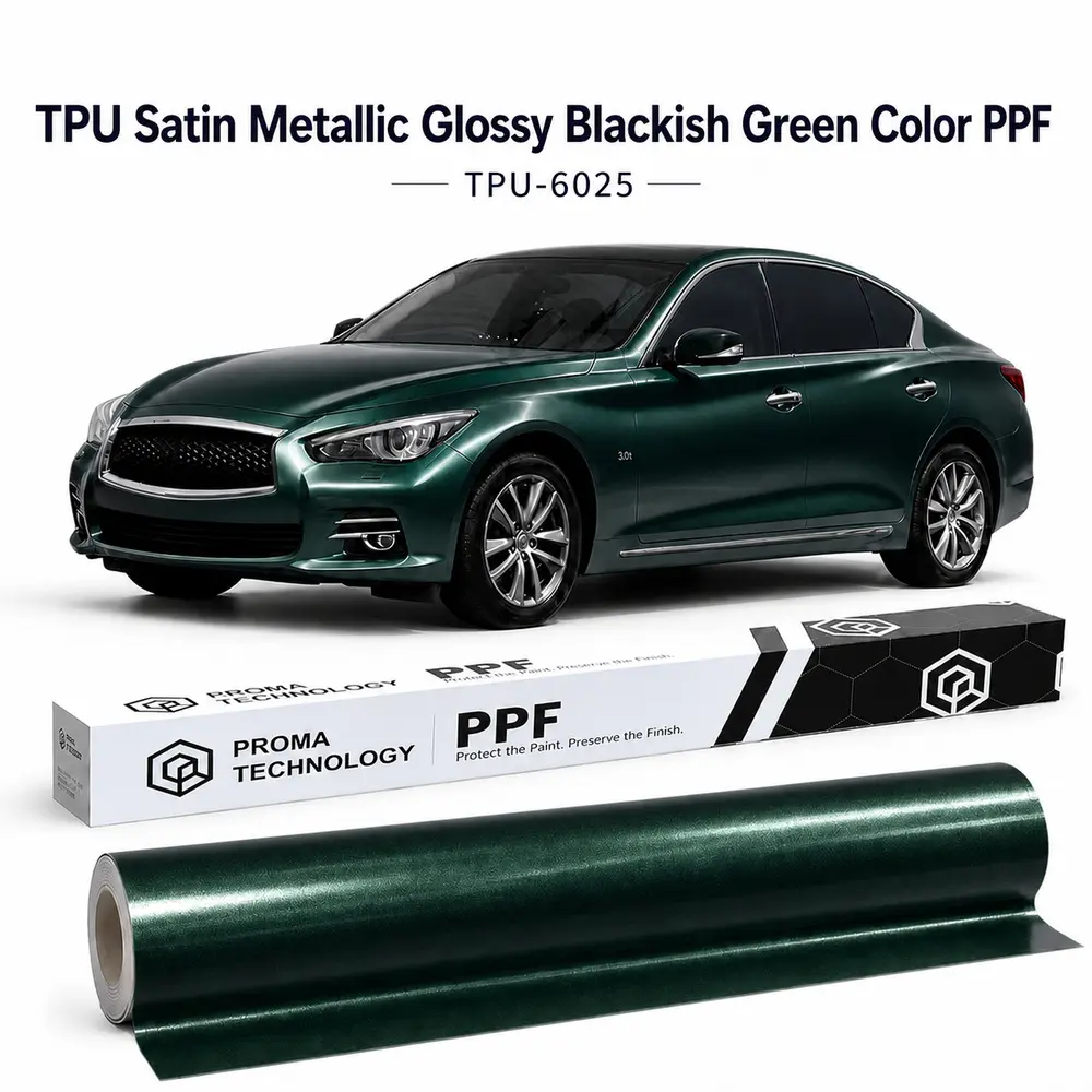 TPU Satin metallic Glossy Blackish Green Color PPF-Main image
