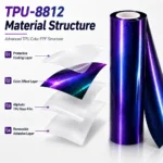 TPU Thunder Lightning Sparkling Chameleon Color PPF Film For Car