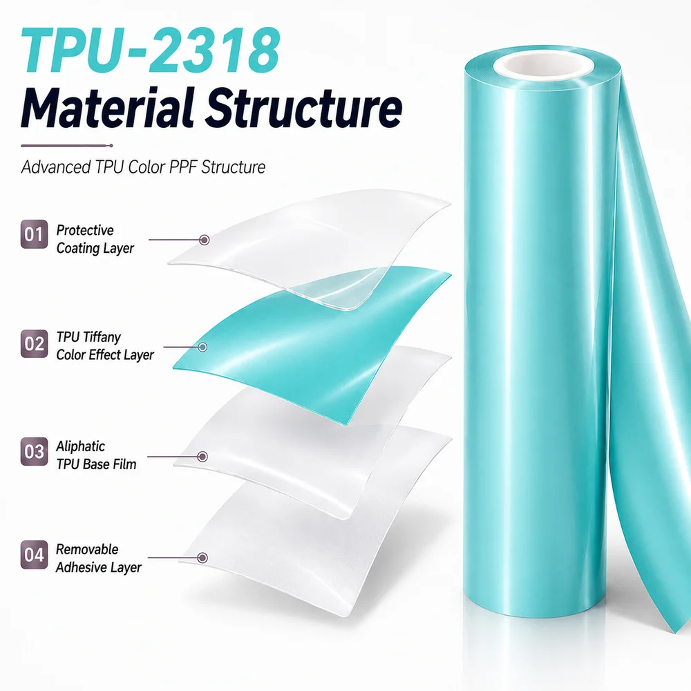 TPU Tiffany Color PPF Car Paint Protective Film