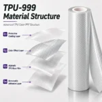 TPU Transparent Carbon Fiber Color PPF Car Paint Protective Film