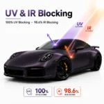 TPU Ultra Matte Black Purple Color PPF Car Protective Film